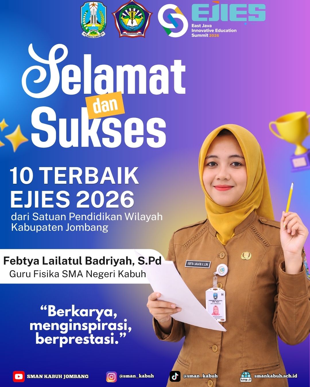 FISIKAVERSE Membawa Guru SMAN Kabuh Masuk 10 Besar EJIES 2026