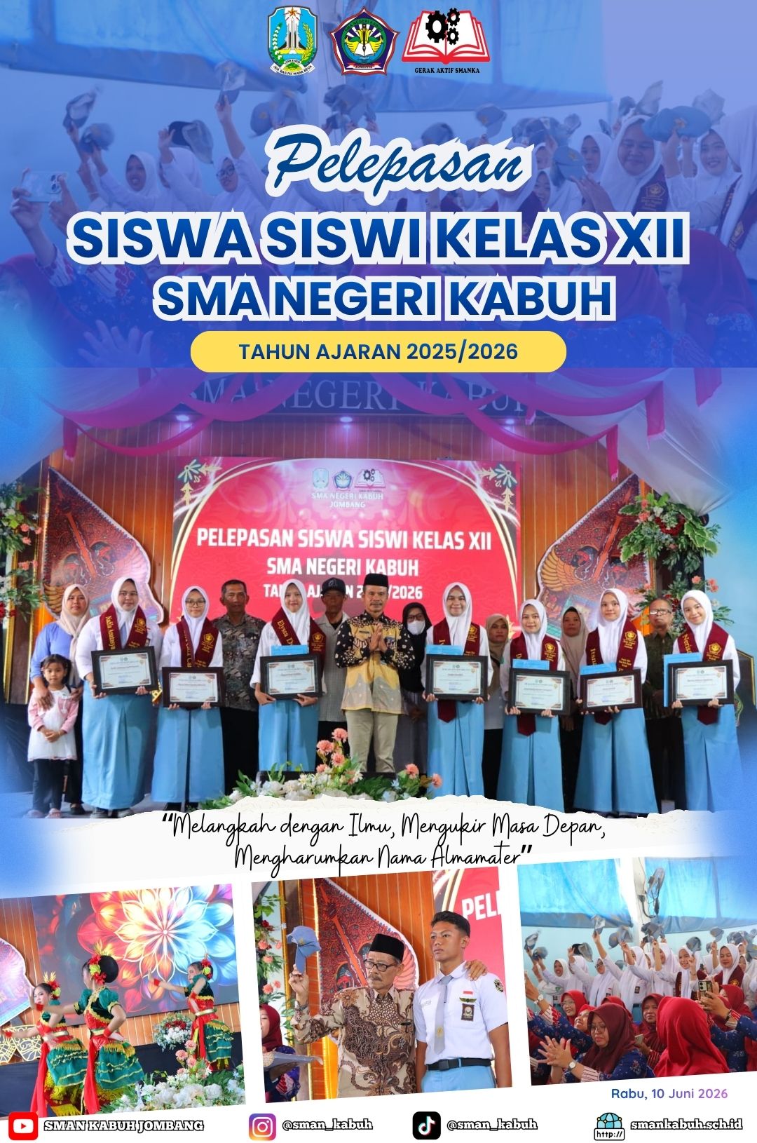 Pelepasan Siswa Siswi Kelas XII SMA Negeri Kabuh  Berlangsung Khidmat dan Penuh Makna
